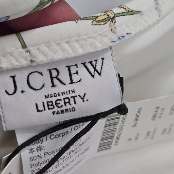 J. Crew Size 8 Plunge Halter One-Piece Swimsuit Liberty Ros Floral NEW - Picture 12 of 15